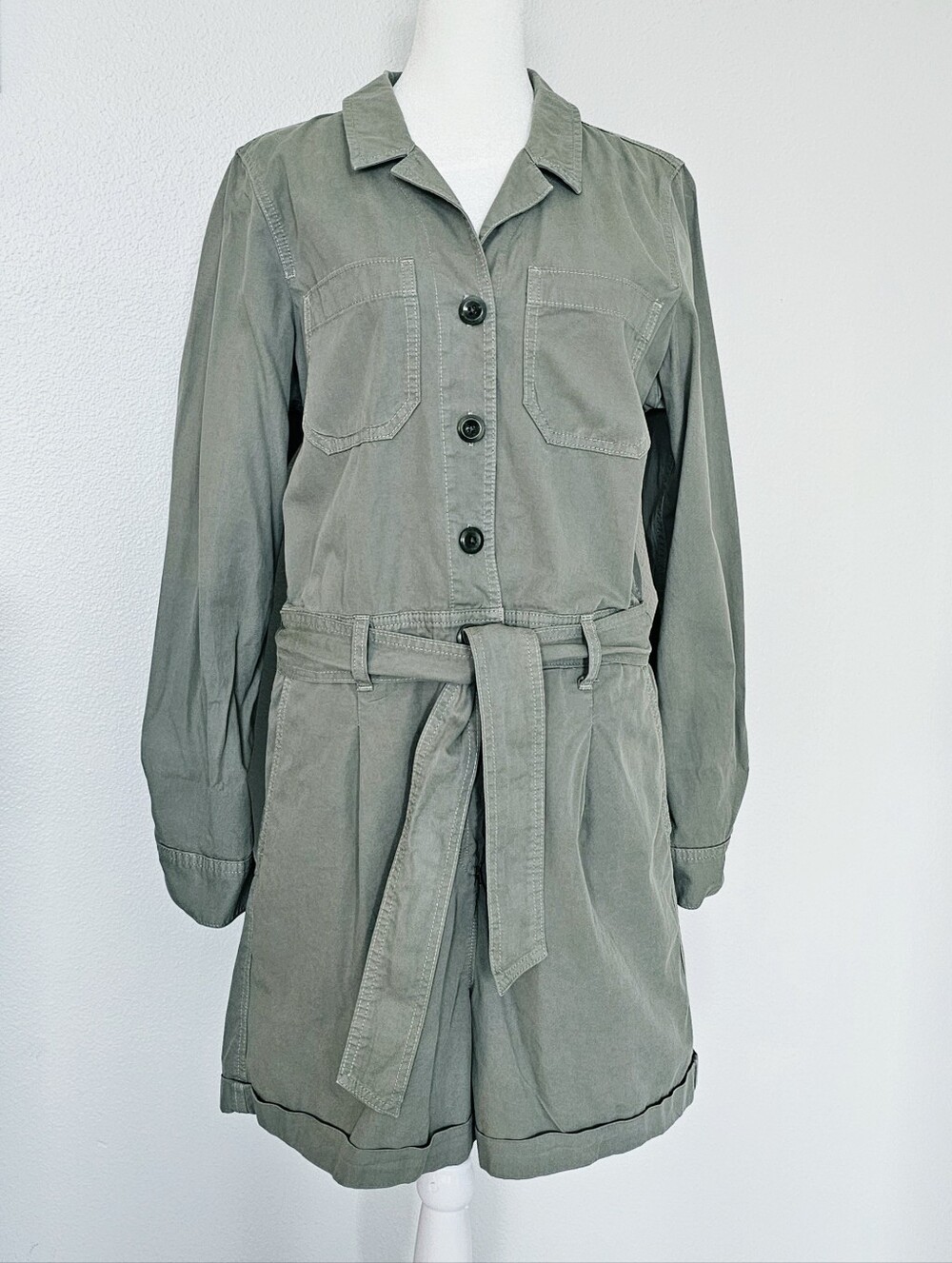 J. Crew Women's Foundry Chino Short Coveralls  Romper